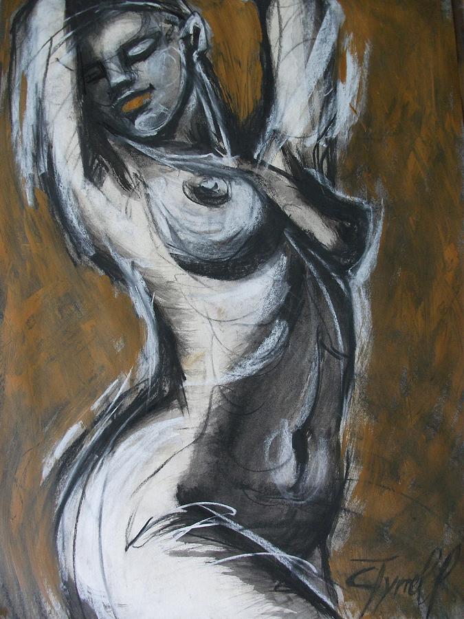 Nude Drawing - Joy - Nudes Gallery by Carmen Tyrrell