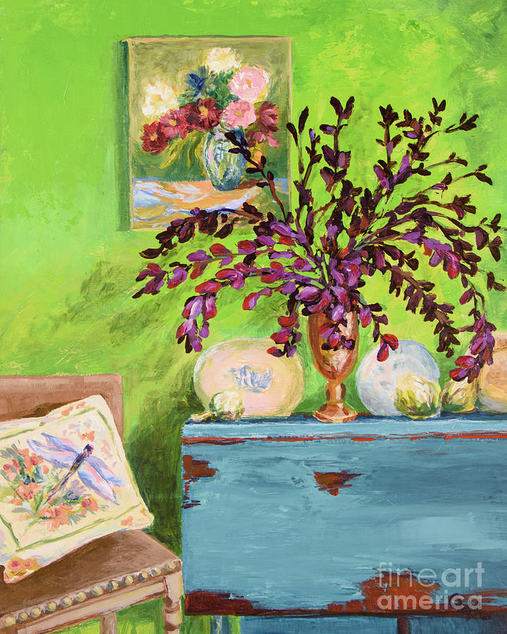 Joy of Green Painting by Cheryl McClure