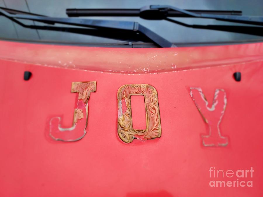 JOY Ride red car hood wipers Photograph by GJ Glorijean