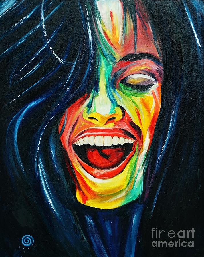 Joyful Colors - Portrait Painting by Isha Paintings - Pixels