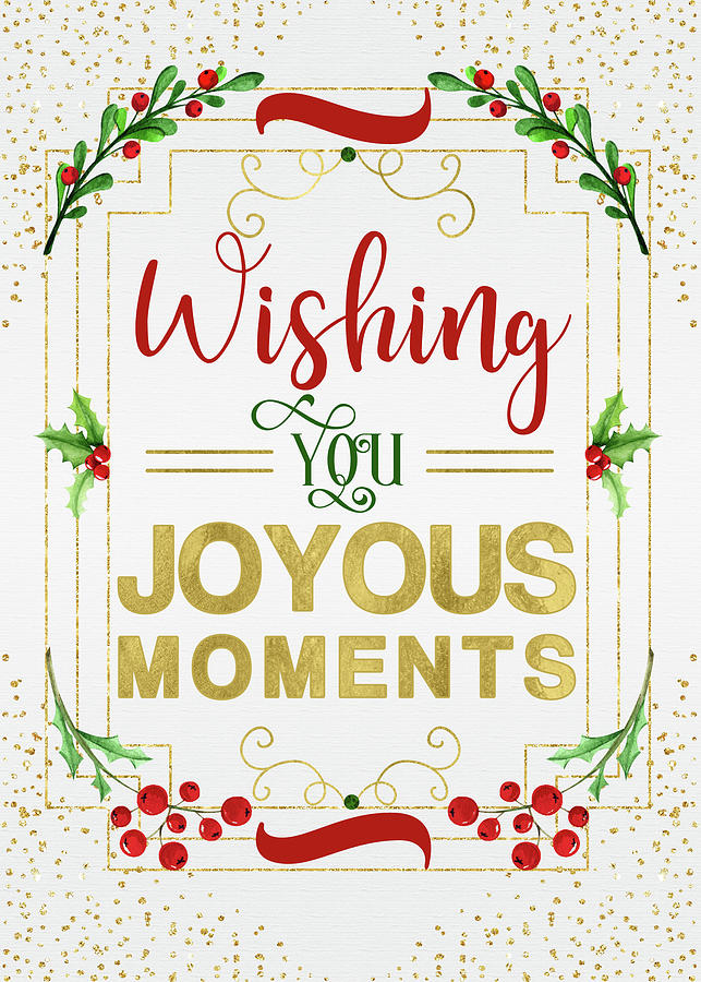 Joyous Moments Holly and Berries Digital Art by Doreen Erhardt