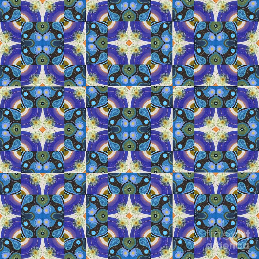 Joyous Zig Zag in Blue and Purple Digital Art by Helena Tiainen Joyous Zig Zag in Blue and Purple Digital Art by Helena Tiainen