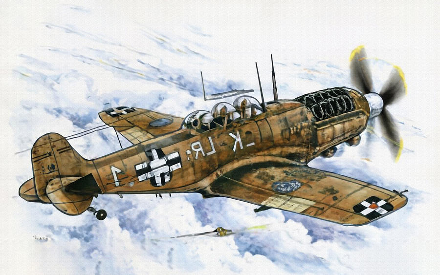 Ju 87D 5 Sturzkampfflugzeug Stuka Henschel Hs 129 German Bombers ...