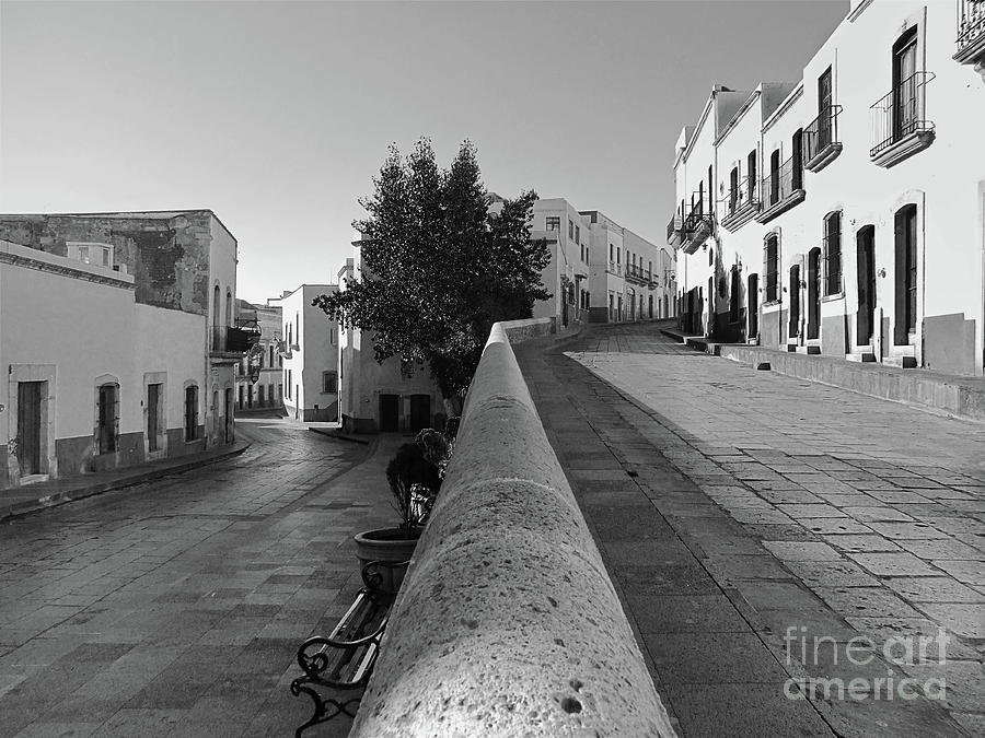 Black And White Photograph - Juan de Tolosa and Genaro Codina Street by Jerry Editor