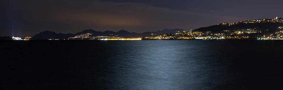 Juan les pins bay in night Photograph by Jean-Marc PAYET