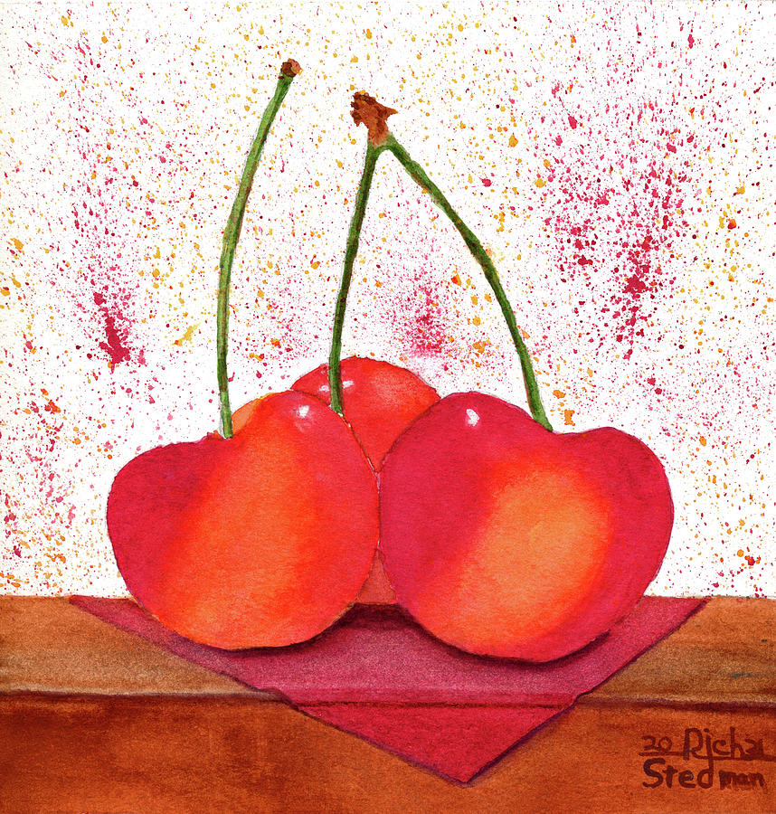 Jubilant Cherries Painting by Richard Stedman
