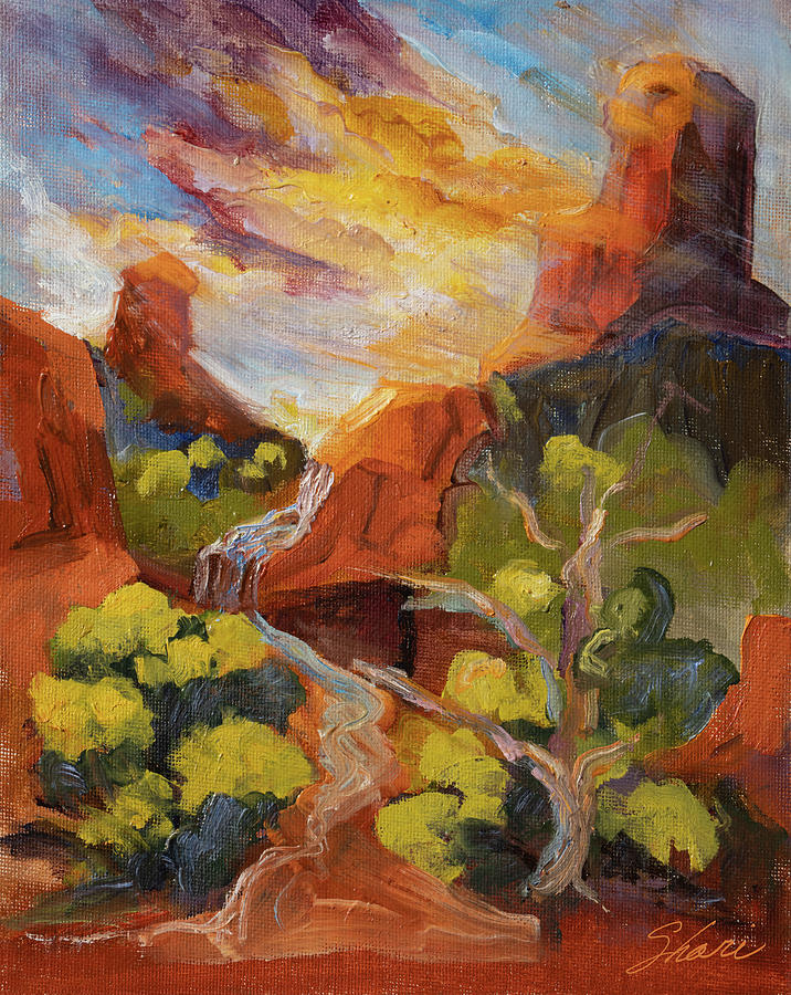 Jubilee in the Sedona Desert Painting by Shari Silvey
