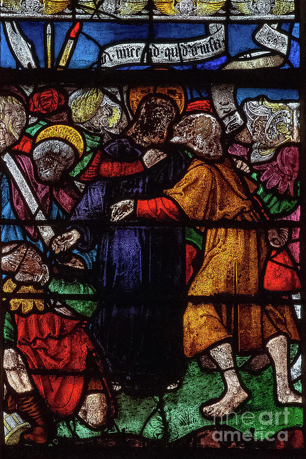 Judas Betrays Jesus In Garden Of Gethsemane Renaissance Stained Glass St Remi Church Ceffonds 3393