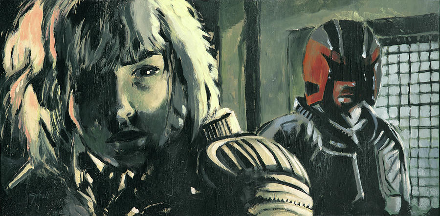 Judge Dredd and Rookie Anderson Painting by Sv Bell