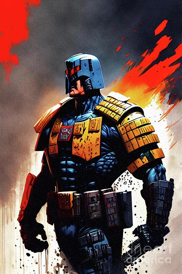 Judge Dredd, Superhero Painting by John Springfield - Fine Art America