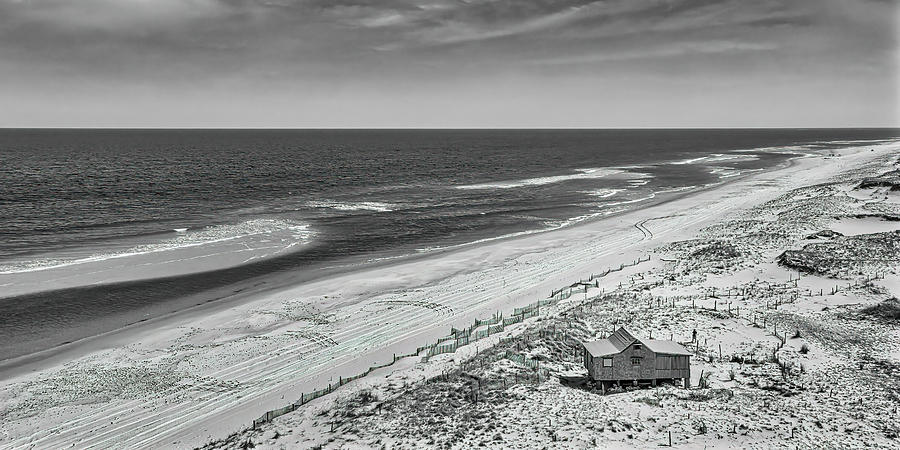 Judges Shack New Jersey Shore BW Photograph by Susan Candelario
