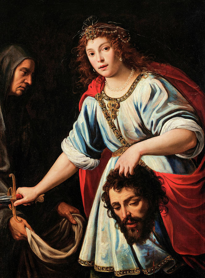 Judith and Holofernes, date 1625 Painting by Giuseppe Vermiglio - Fine ...