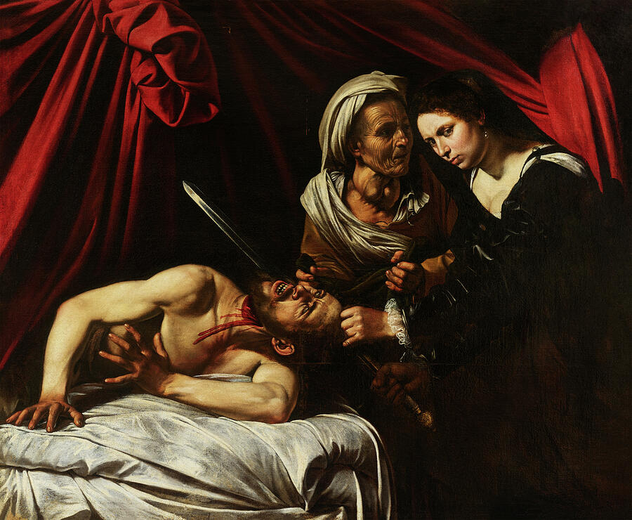 Judith Beheading Holofernes Painting - Judith Beheading Holofernes by Caravaggio by The Luxury Art Collection
