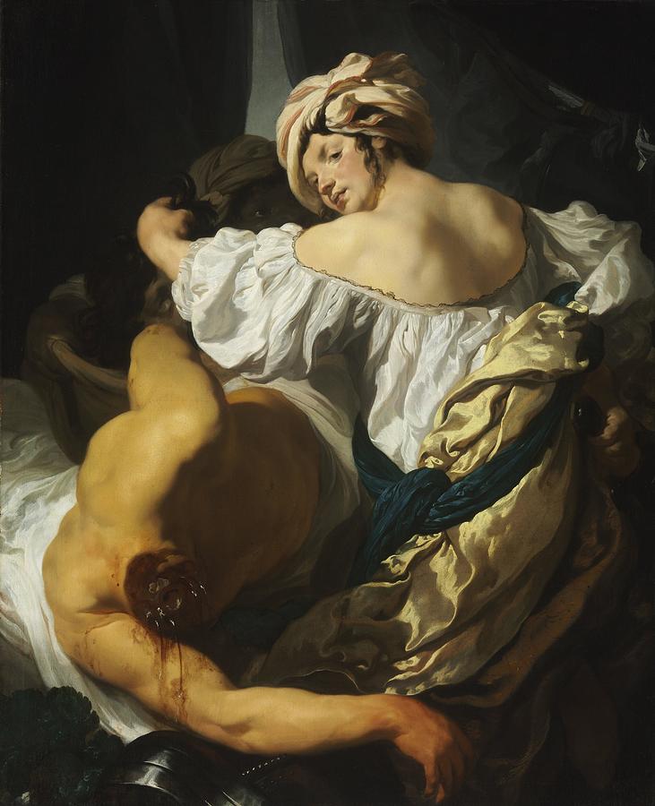 Johann Painting - Judith in the Tent of Holofernes  by Johann Liss