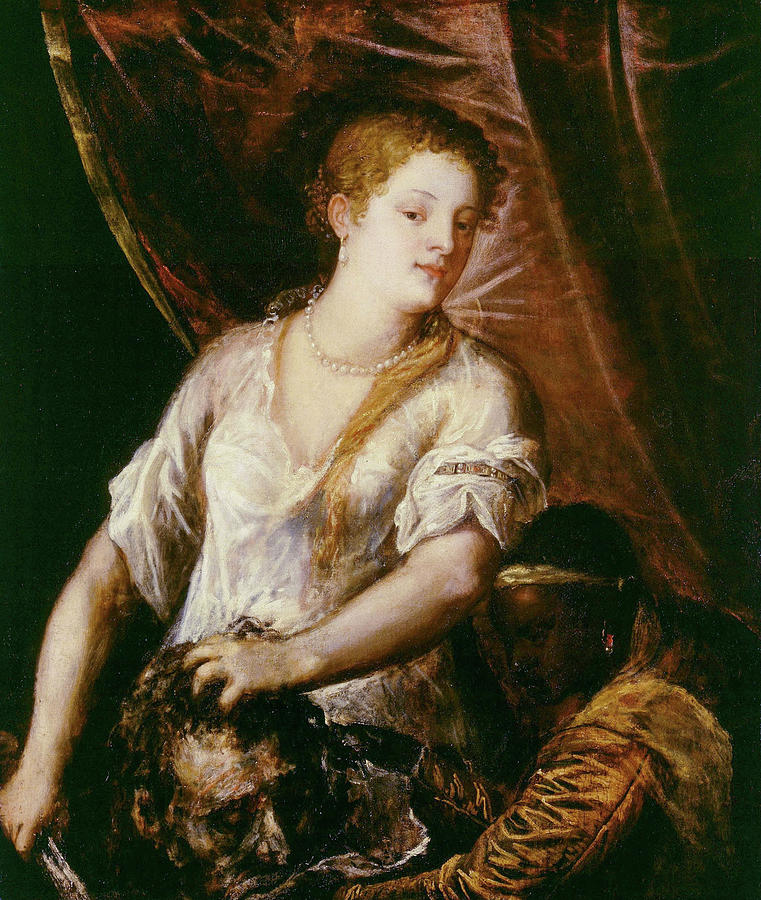 Titian Painting - Judith with the Head of Holofernes by Titian