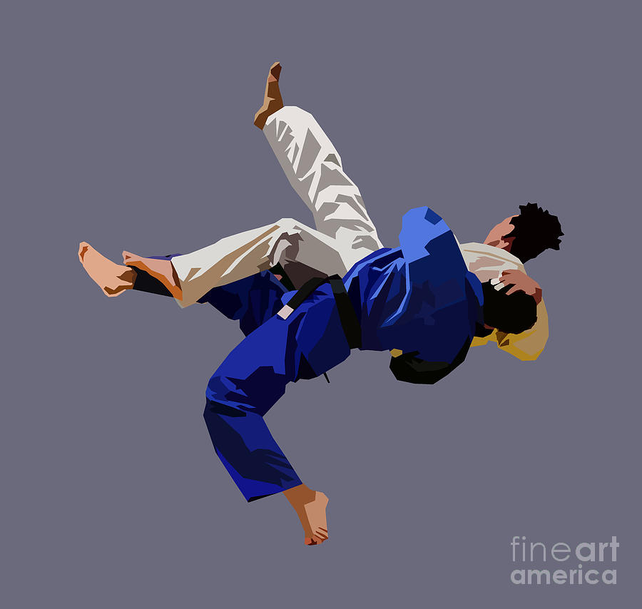 Judo throw drawing Digital Art by Blondia Bert Pixels