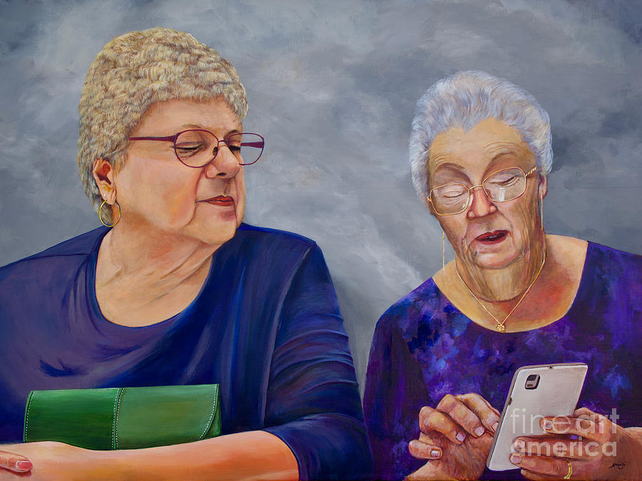 Judy and her Friend Painting by AnnaJo Vahle