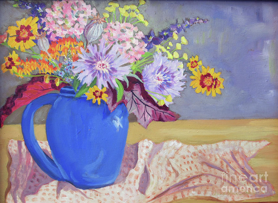 Judys Flowers Painting by Anne Marie Brown