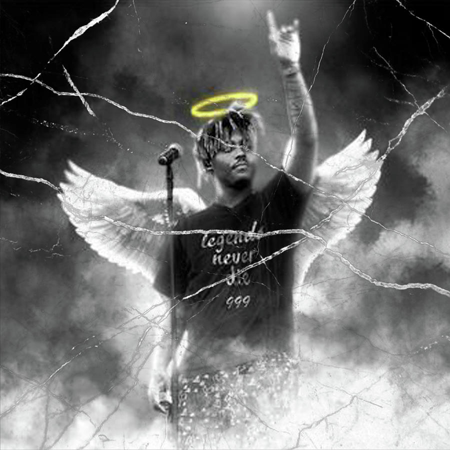 Juice Wrld Angel White Digital Art by Dominic Corwin - Fine Art America