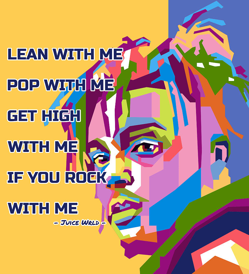 Juice WRLD in WPAP Digital Art by Siti Mahmudah - Fine Art America