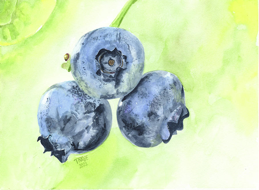 Juicy Blueberries Painting