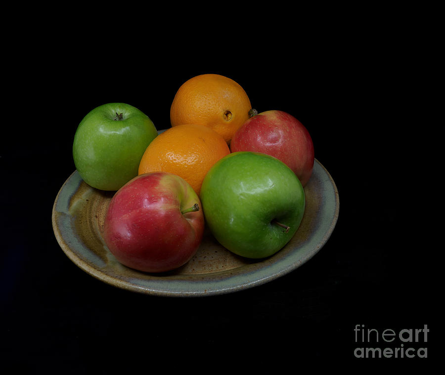 Juicy Fruit on a Black Background Photograph by L Bosco