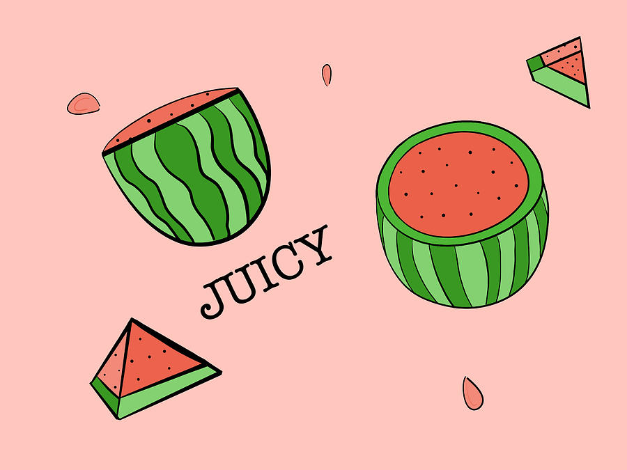 Juicy Watermelons - II Digital Art by Bnte Creations