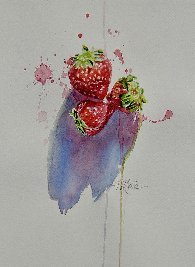 Juicy Strawberries Painting by Tracy Male