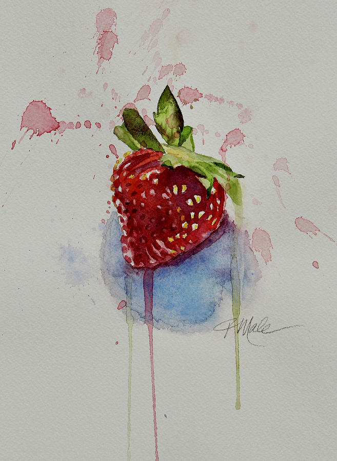 Juicy Strawberry Painting by Tracy Male