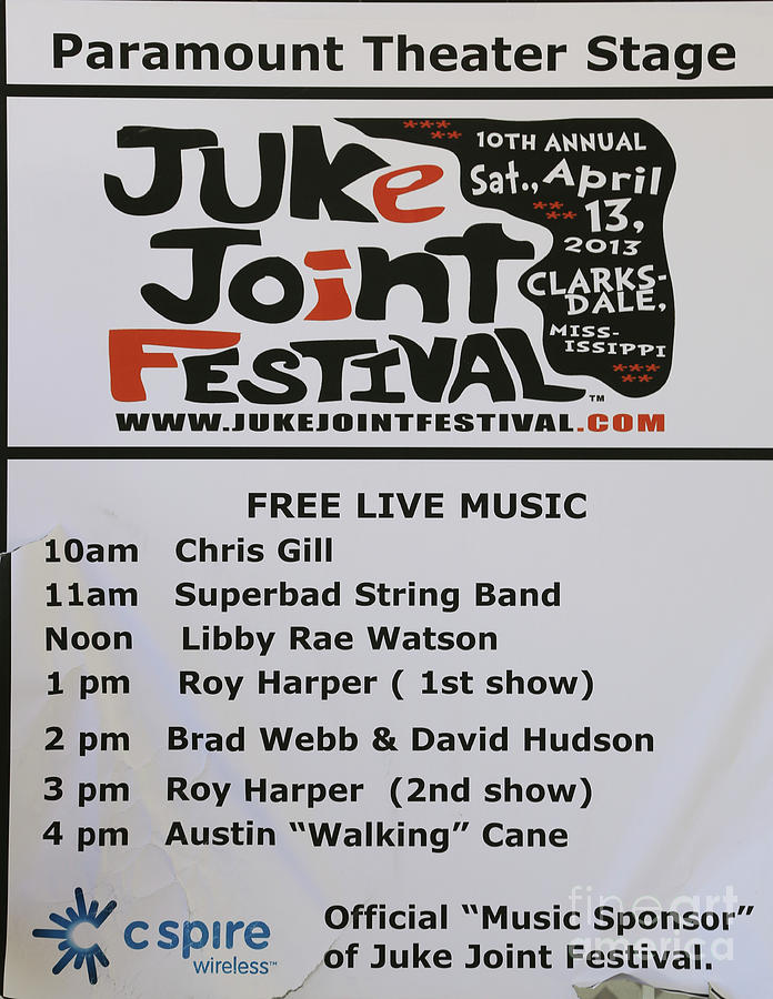 Juke Joint Festival, Clarksdale Mississippi Poster  Photograph by Chuck Kuhn
