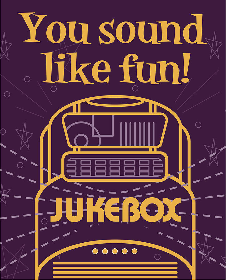 Jukebox Drawing by RUSSELLTATEdotCOM