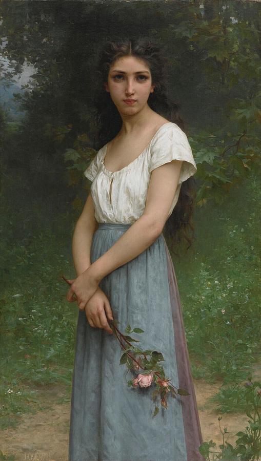Jules Cyrille Cave  The Rose 1903 Painting