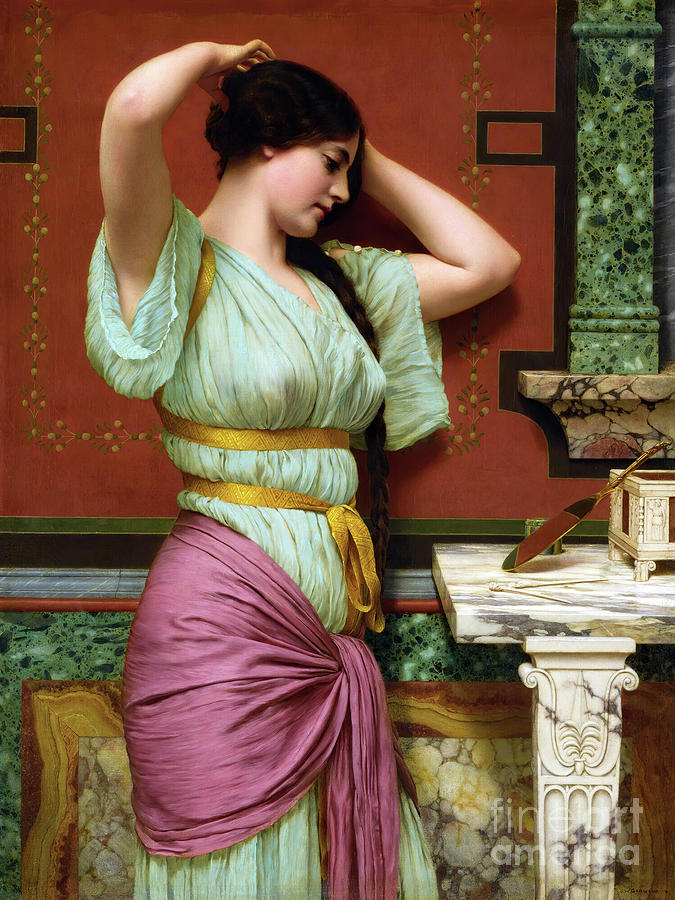 Julia - 1914 - John William Godward Painting by Sad Hill - Bizarre Los ...