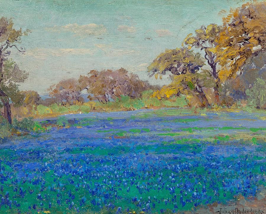 JULIAN ONDERDONK American, 1882-1922. Bluebonnets North of San Antonio ...