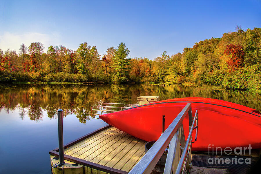 Julian Price Lake in Autumn Photograph by Shelia Hunt
