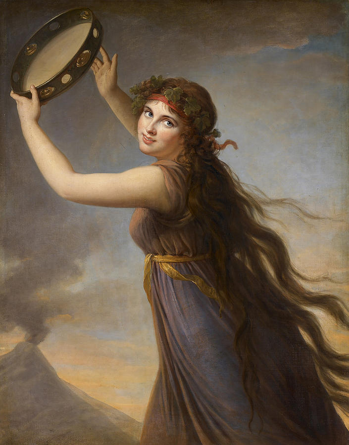 Lady Hamilton as a Bacchante Painting by Elisabeth Vigee Le Brun