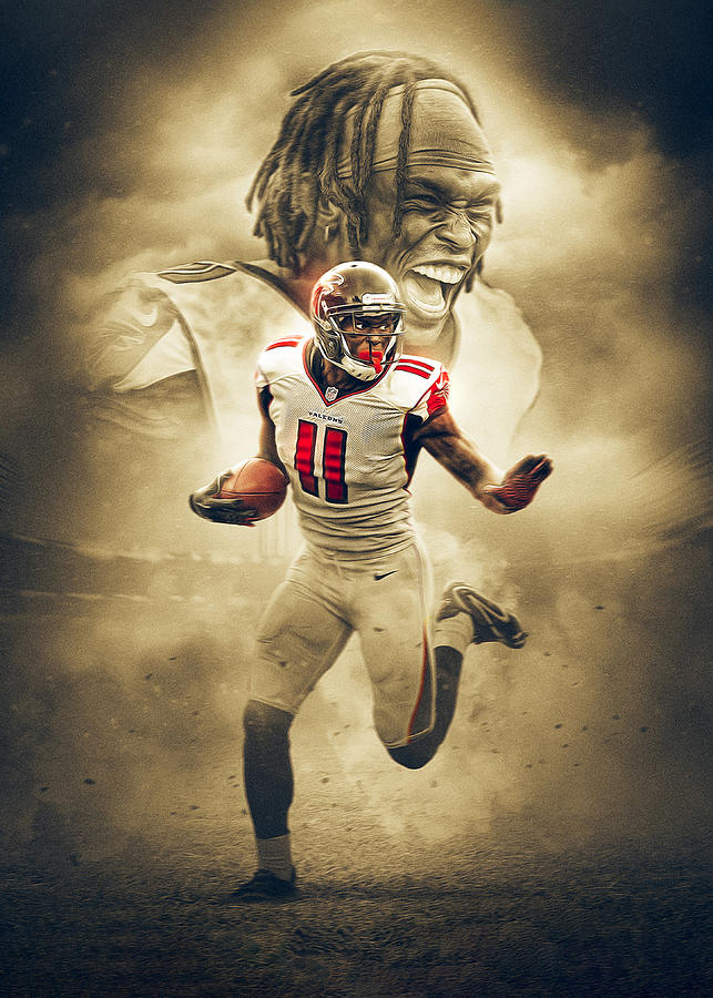 Julio Jones Atlanta Falcons Digital Art by Yoyo Di