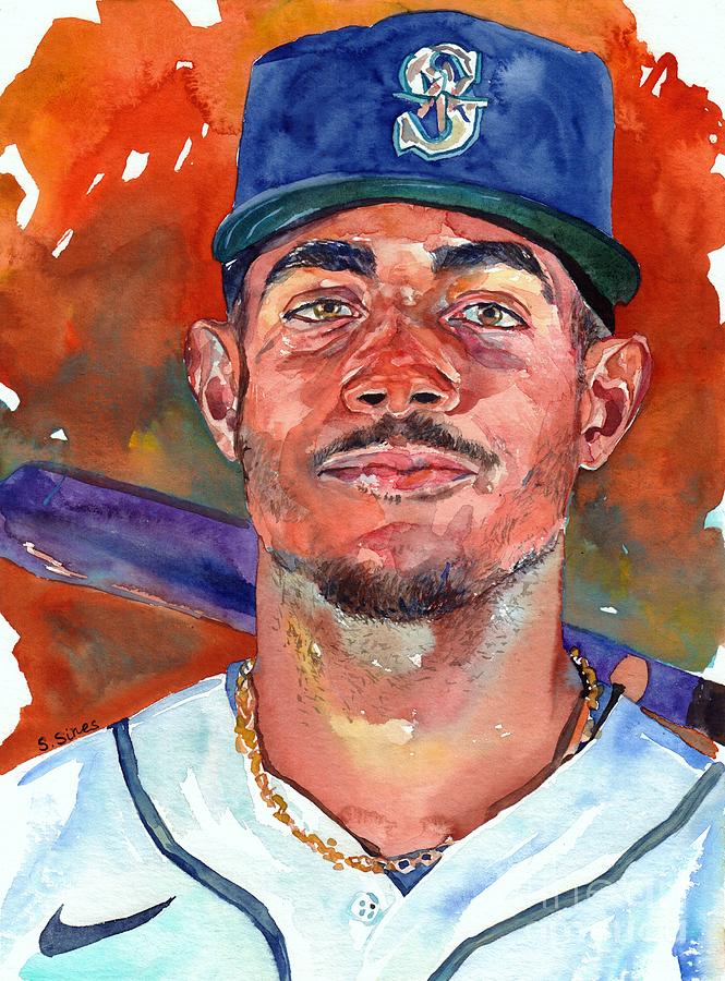 Rookie Of The Year Movie Painting - Julio Rodriguez by Suzann Sines