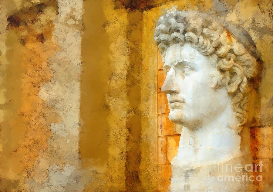 Julius Caesar Augustus at Vatican Museums Painting by Stefano Senise