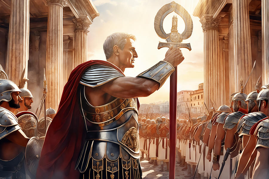Greek Digital Art - Julius Caesar  by Manjik Pictures