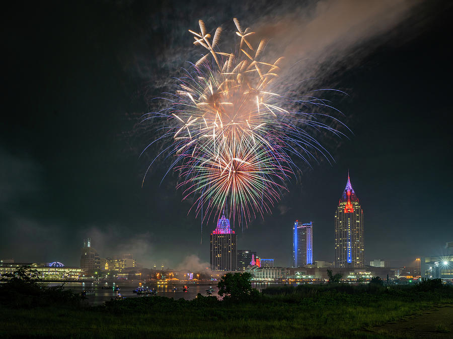 July 4th Fireworks in Alabama Photograph by Brad Boland