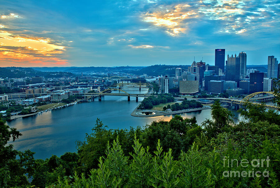 July Morning Over The Allegheny River Photograph by Adam Jewell