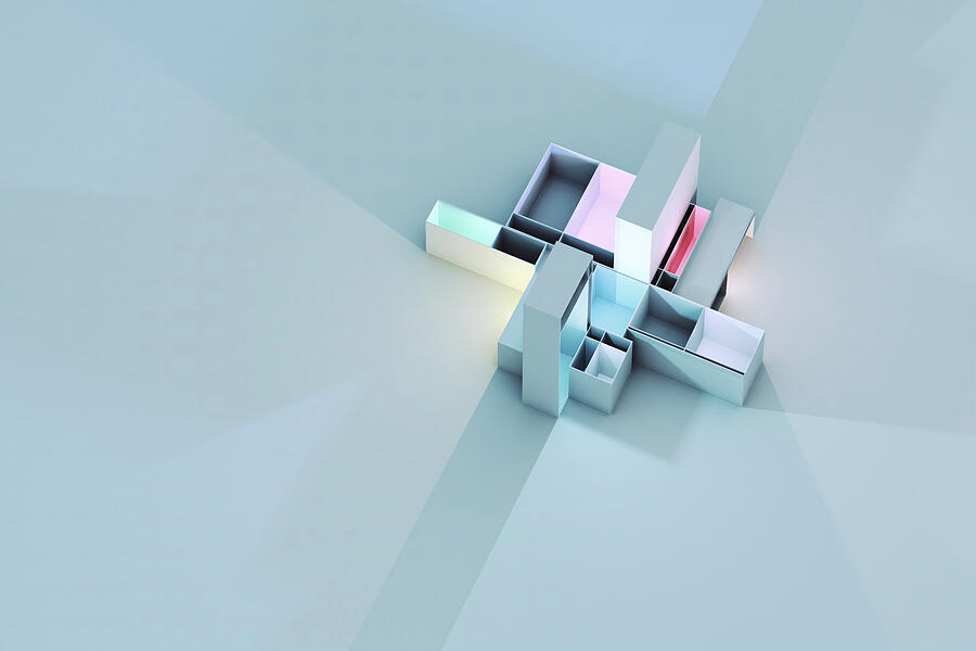 3d Illustration Digital Art - Jumbled 1 by Scott Norris 3d Illustration Digital Art - Jumbled 1 by Scott Norris