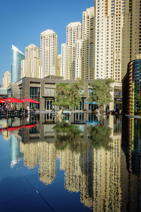 Jumeirah Beach Residence shopping area Photograph by Alexey Stiop