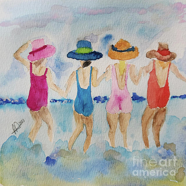 Lets jump in Painting by Patti Powers