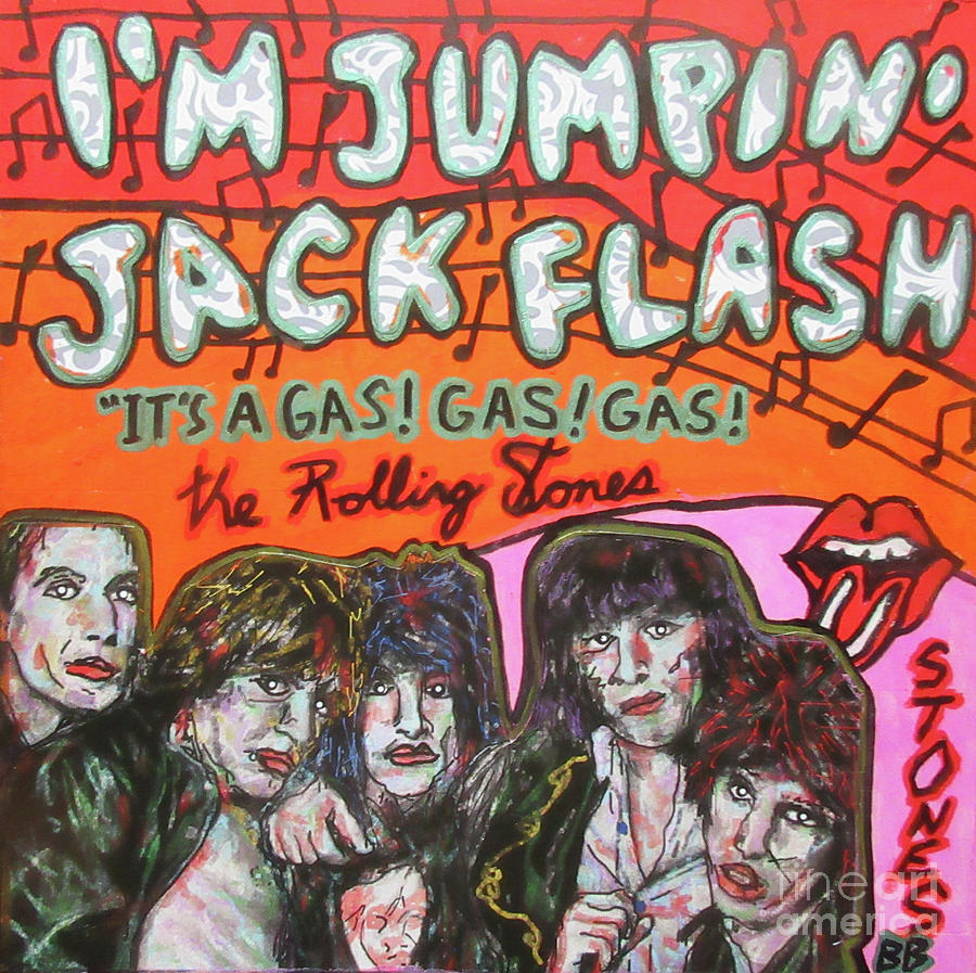 Jumpin Jack Flash.....the Stones Painting by Bradley Boug