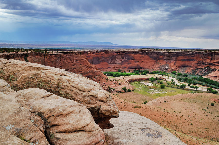 Junction Overlook Canyon de Chelly National Monument Photograph by Kyle Hanson