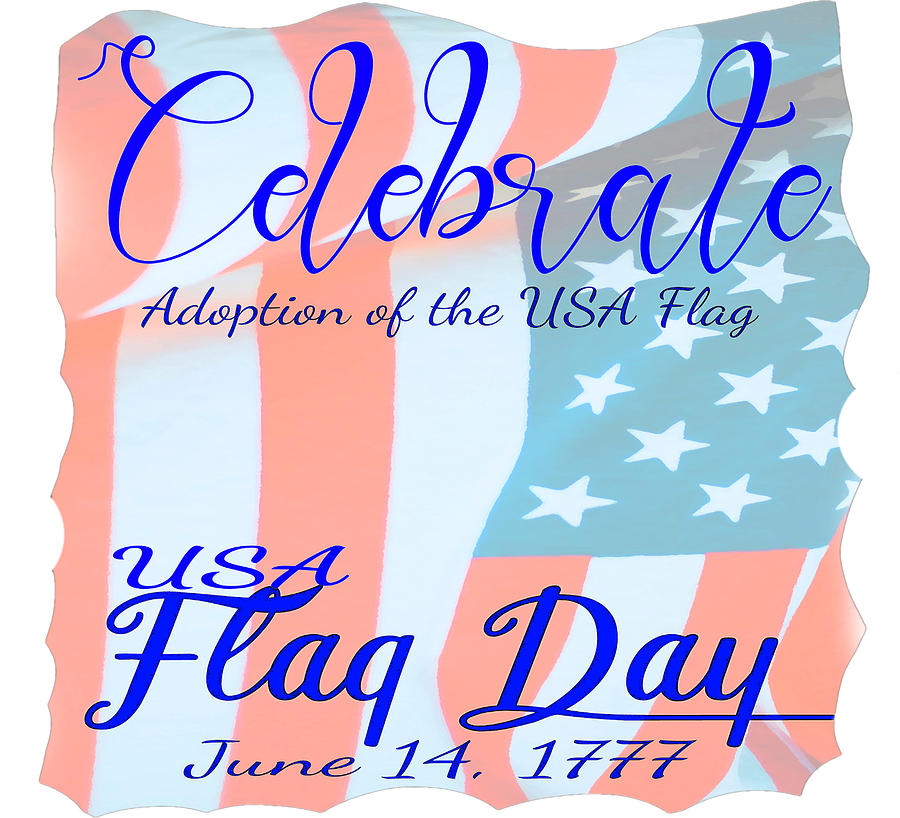 June 14th Flag Day Transparent for Shirts Digital Art by Delynn Addams