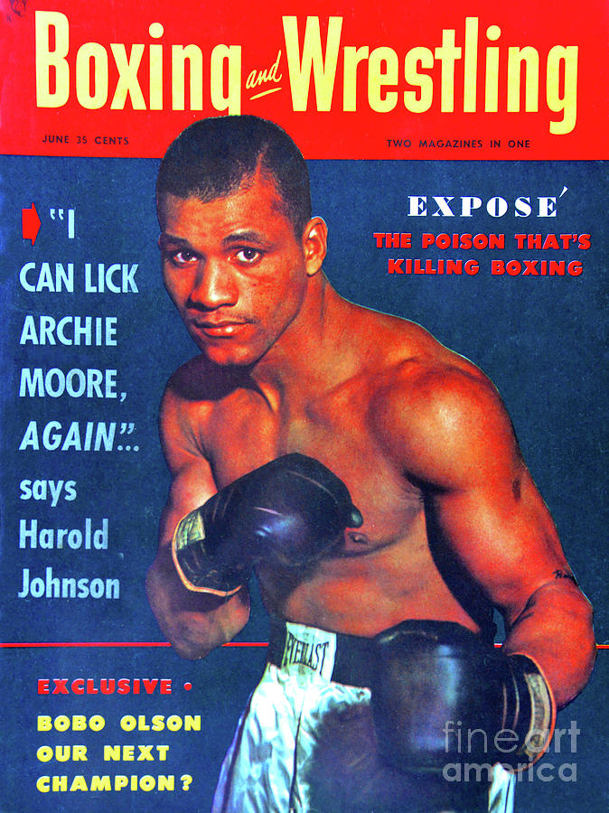 June 1953 Boxing And Wrestling Mag Cover Photograph
