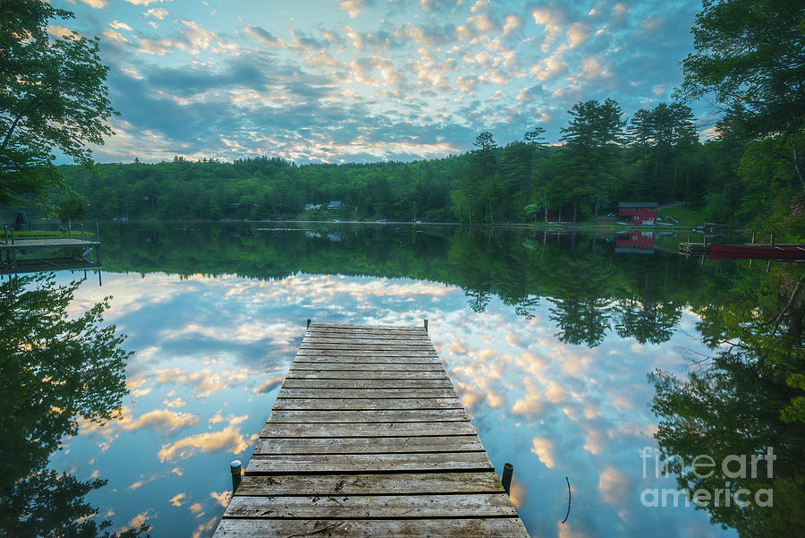 June on Lake Rescue - Sunrise Over Beautiful Vermont Pond Photograph by JG Coleman